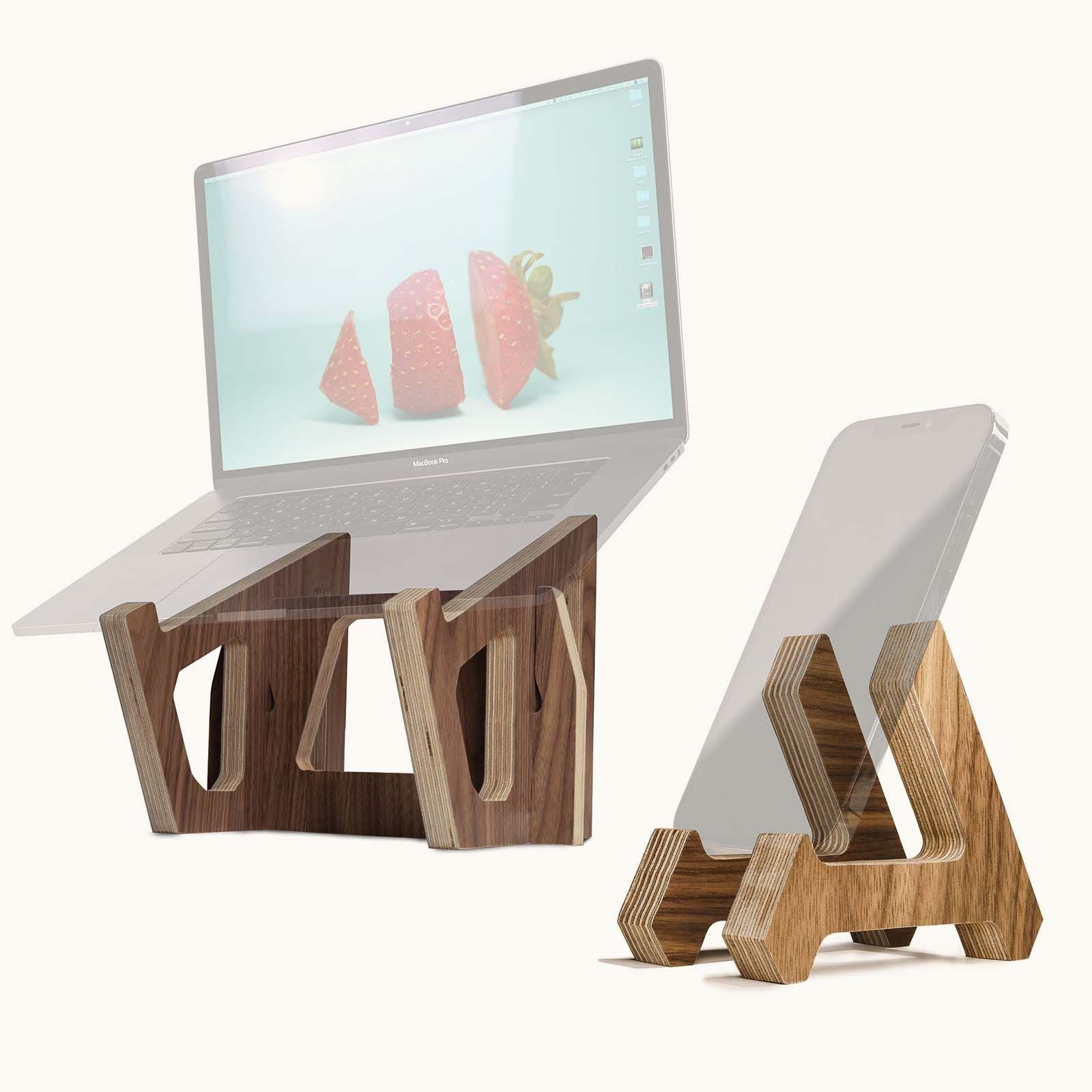 Birch Laptop Lifter & Phone Stand - - Work From Home Desks