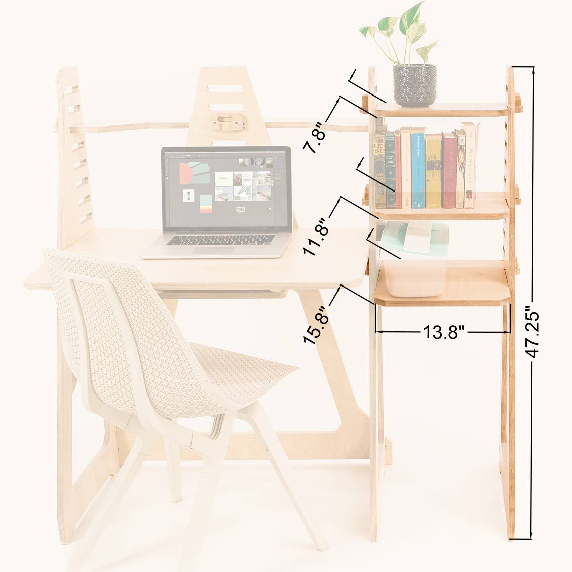 Book Shelf Module - - Work From Home Desks