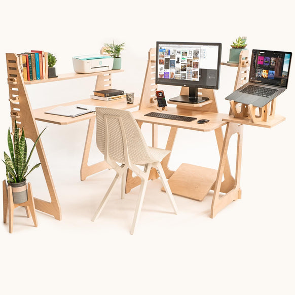 Creators L Corner Desk with noho move chair - - Work From Home Desks