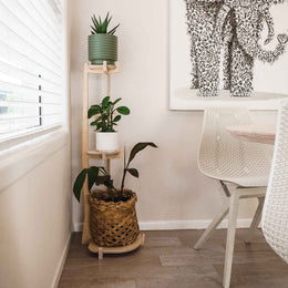 Japandi Corner Plant Stand - - Work From Home Desks