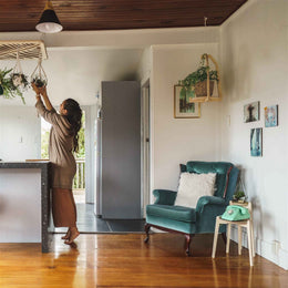 Japandi Hanging Plant Stand - - Work From Home Desks