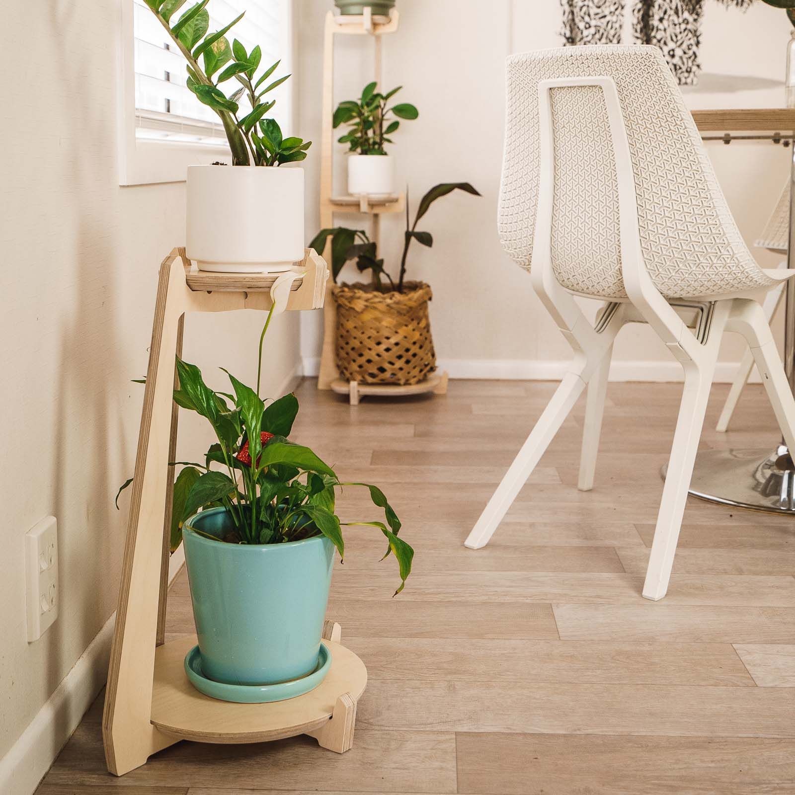 Japandi Tiered Plant Stand - - Work From Home Desks