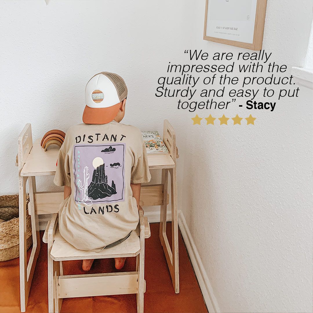 Kids at Home Desk & Stool - - Work From Home Desks