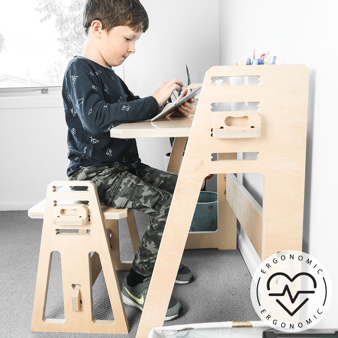Kids at Home Desk & Stool - - Work From Home Desks
