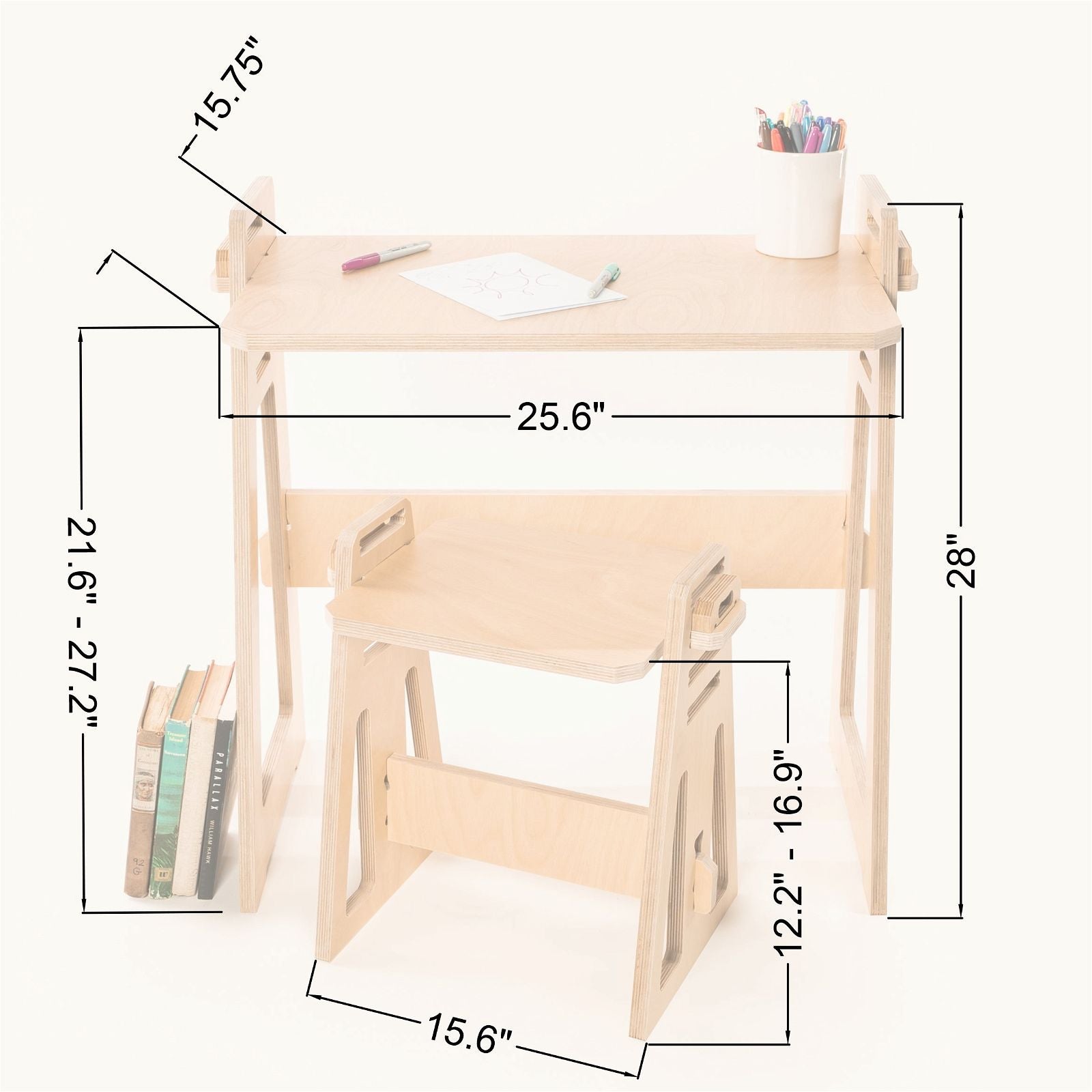 Kids at Home Desk & Stool - - Work From Home Desks