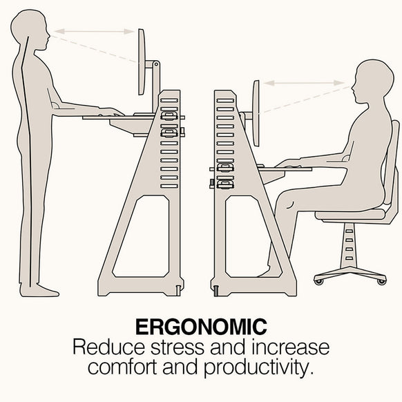Standing Desk with Book Shelf - - Work From Home Desks