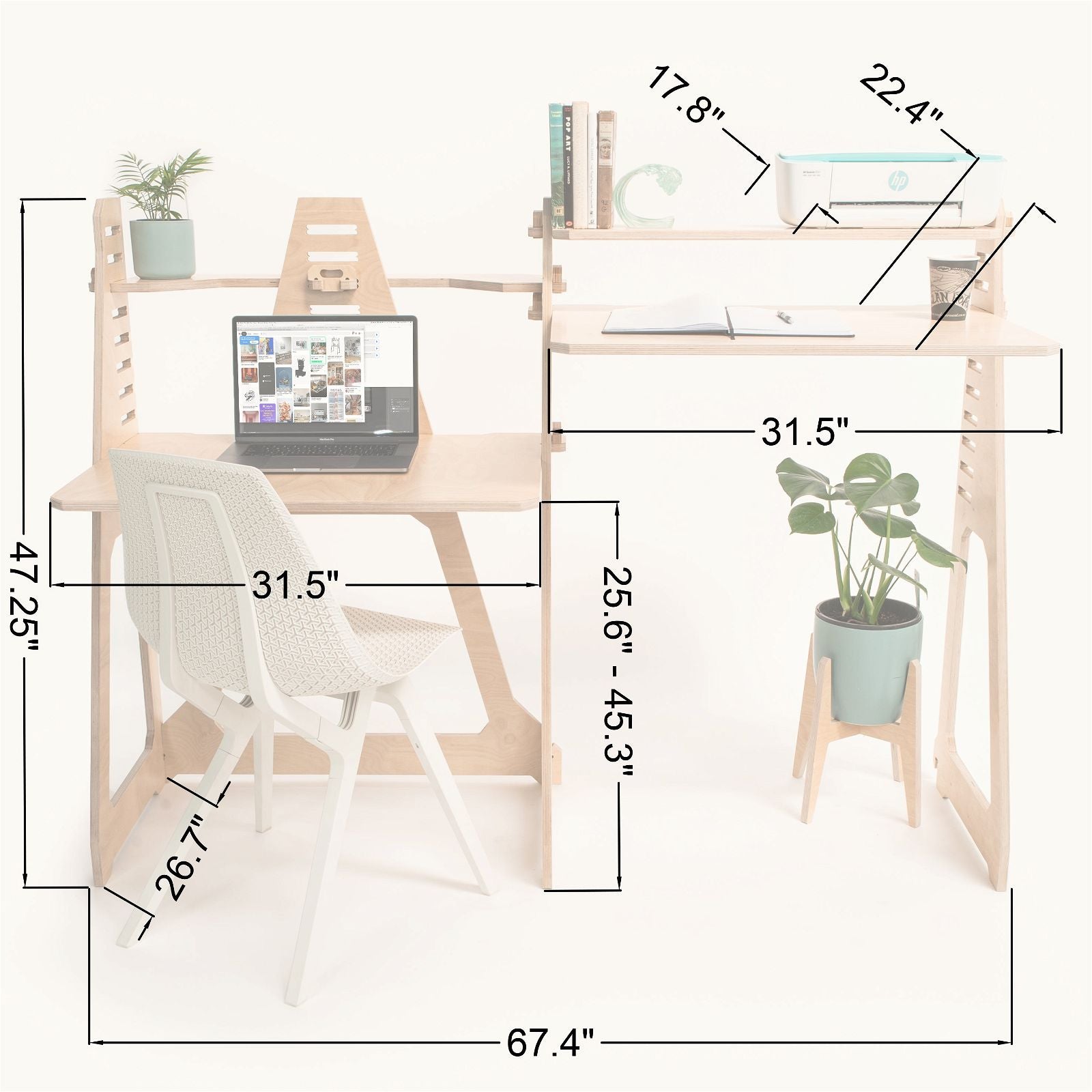 WFH Double Wide Desk - - Work From Home Desks