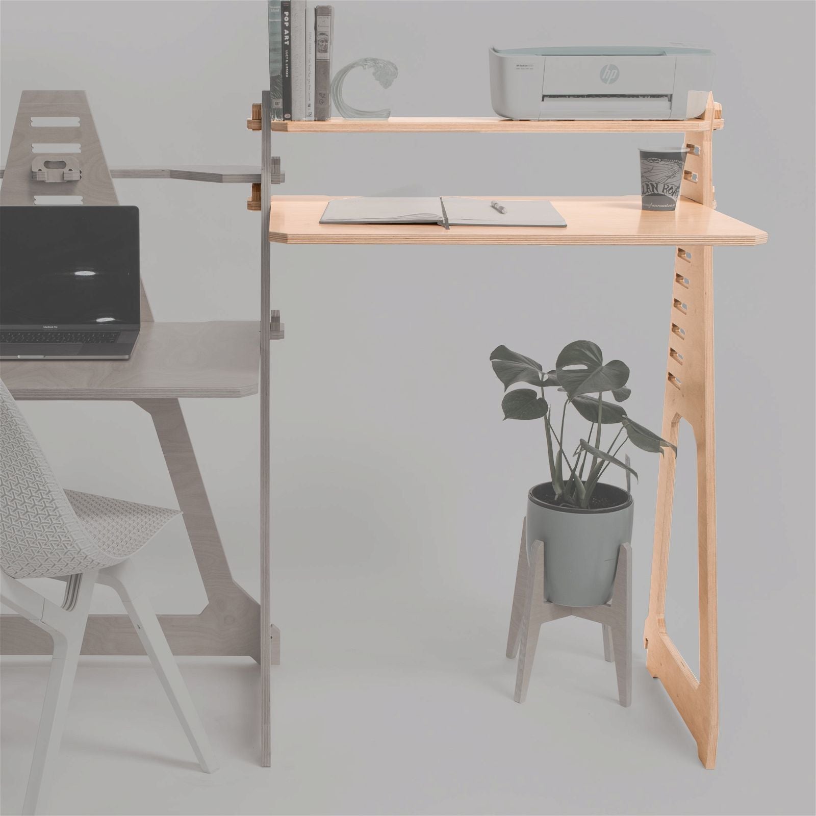 WFH Double Wide Desk Module - - Work From Home Desks