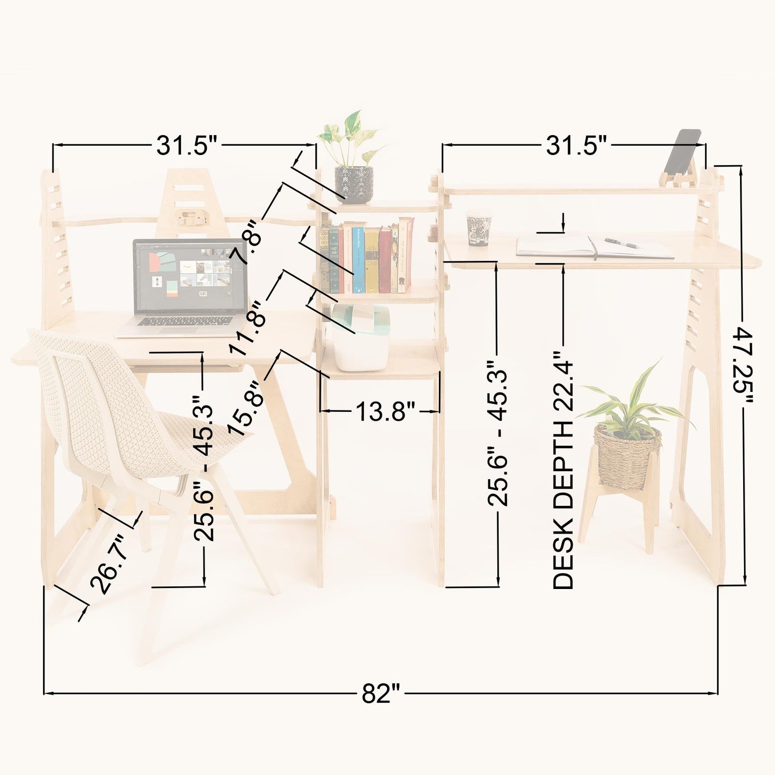 WFH Two Person Desk