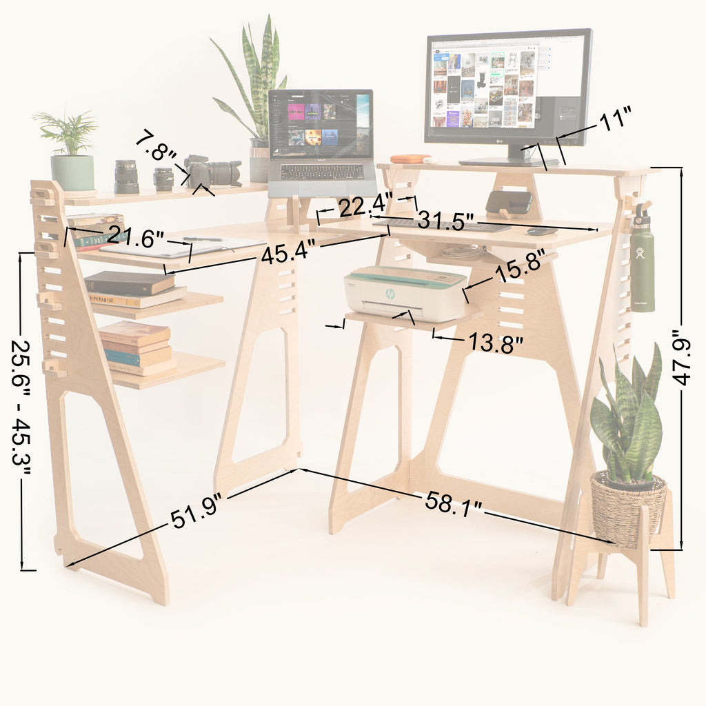 XL Creative Corner Standing Workstation