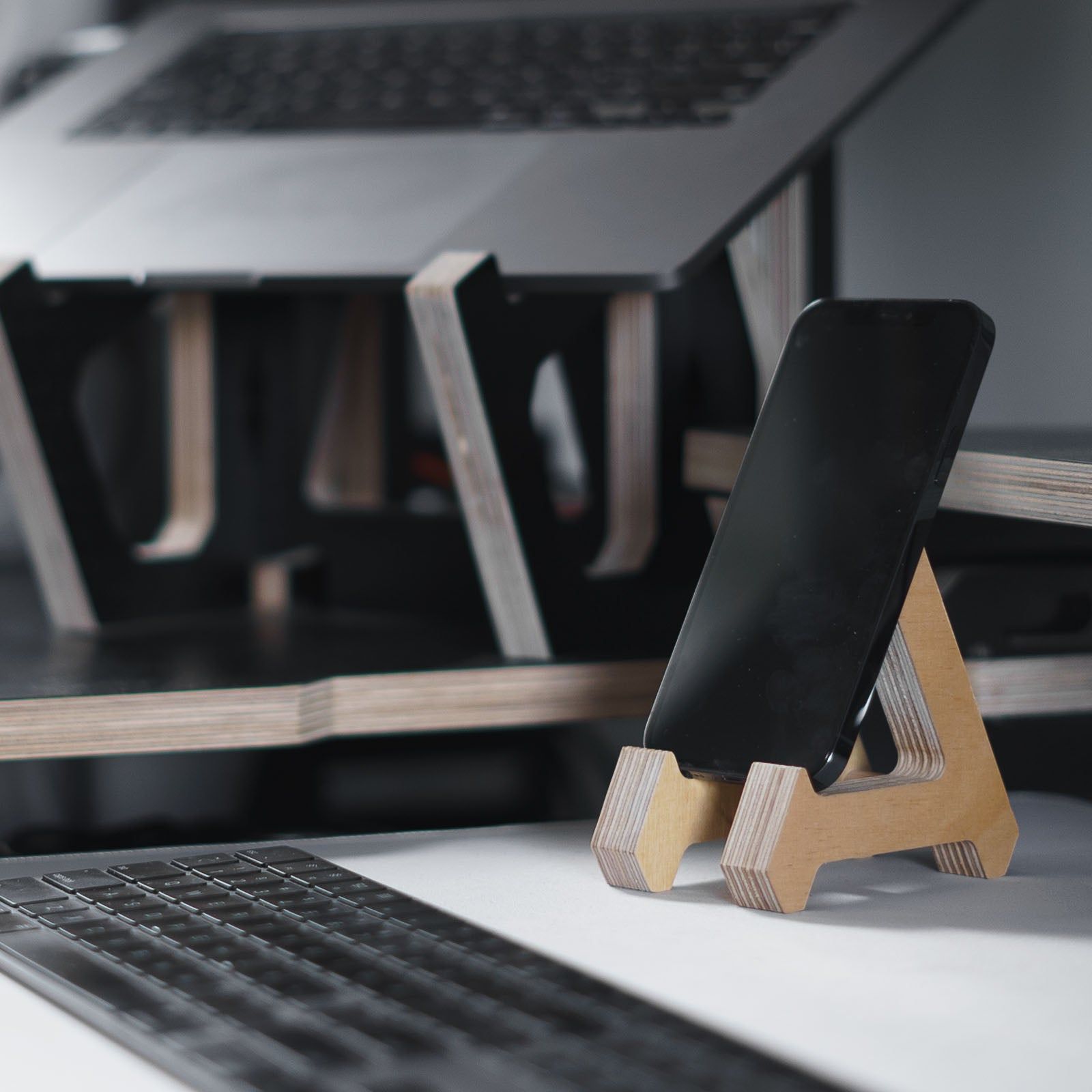 Birch Phone Stand -  - Work From Home Desks                                    