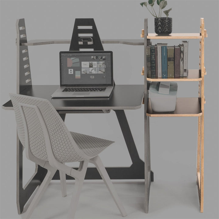 Computer Module Shelf For Desk WFH Desk Side Shelf Module - Home Office Desks | Work From Home Desks ...