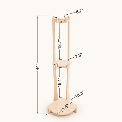Japandi Corner Plant Stand -  - Work From Home Desks                                    