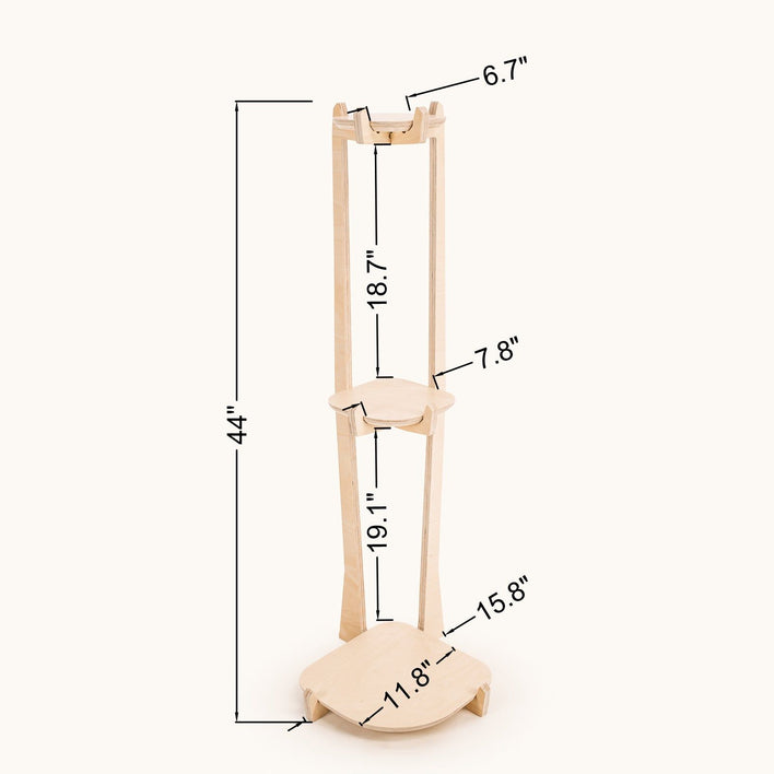 Japandi Corner Plant Stand -  - Work From Home Desks                                    
