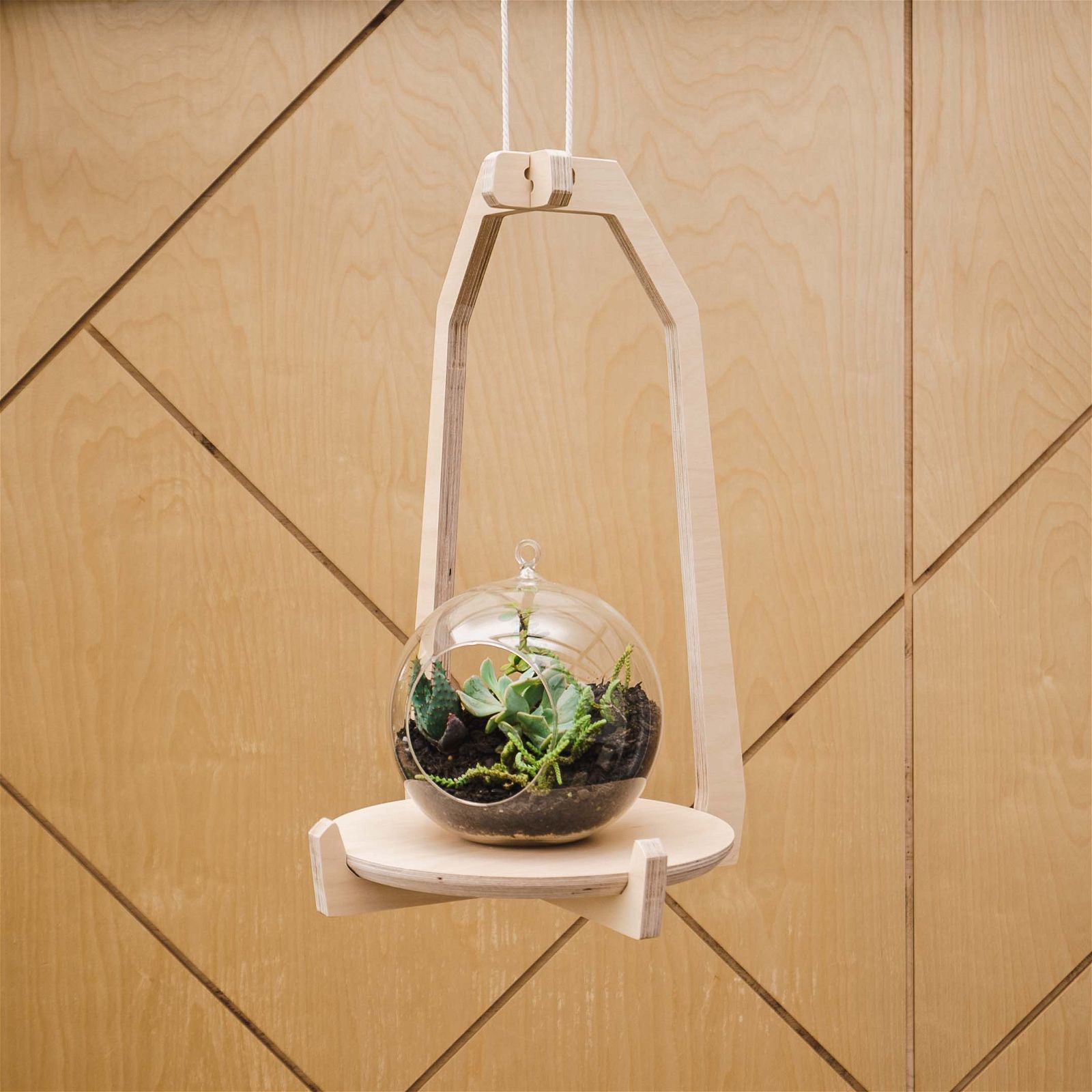 Japandi Hanging Plant Stand -  - Work From Home Desks                                    