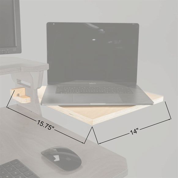 Laptop Lifter Wing & Two Wing Shelves -  - Work From Home Desks                                    