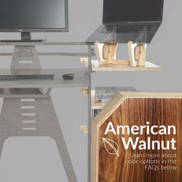 Laptop Lifter Wing & Two Wing Shelves -  - Work From Home Desks                                    