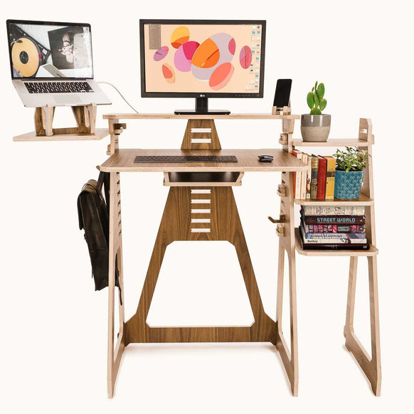 Standing Desk with Book Shelf -  - Work From Home Desks                                    