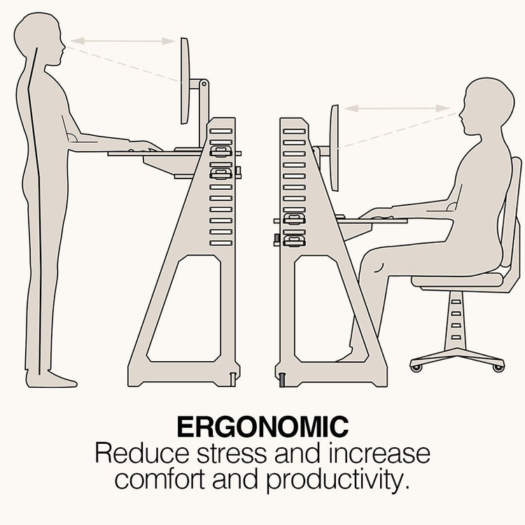 Standing Desk with Side Shelves -  - Work From Home Desks                                    