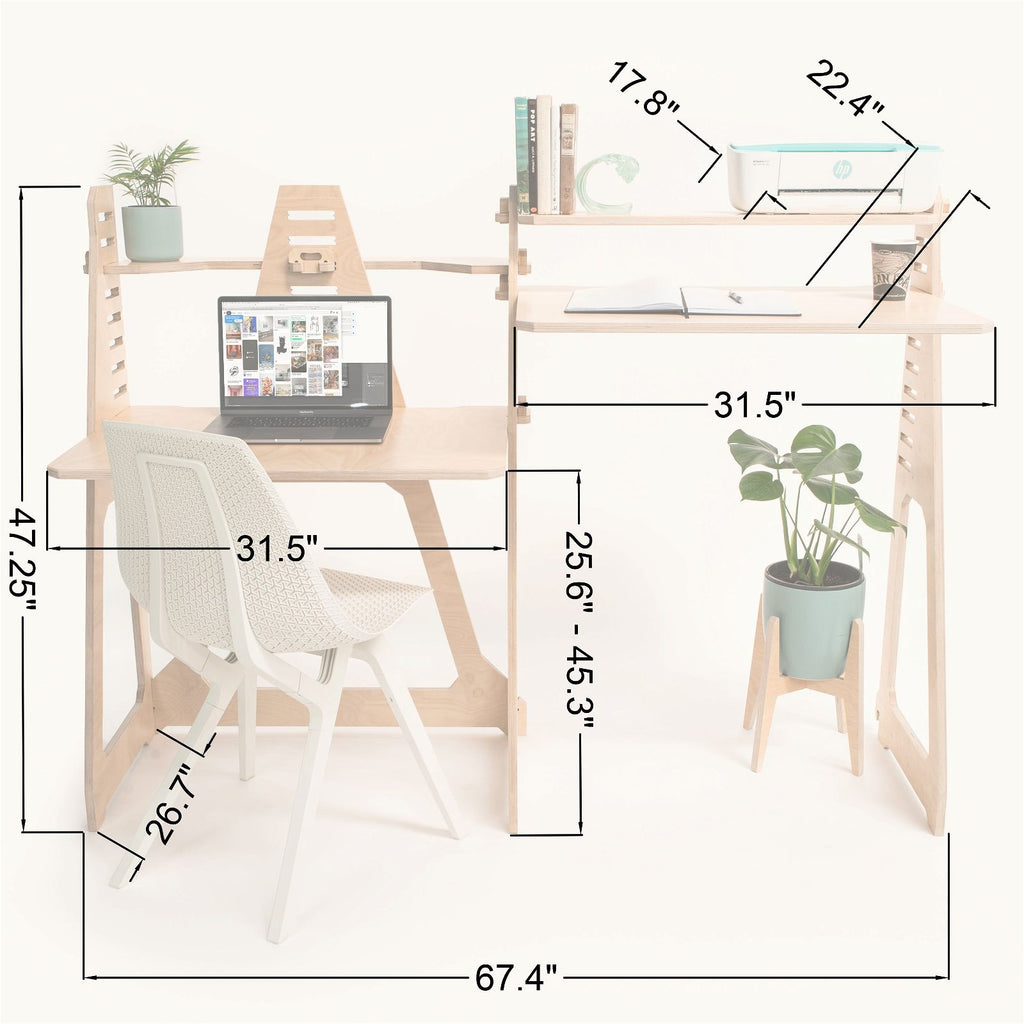 WFH Double Wide Desk -  - Work From Home Desks                                    