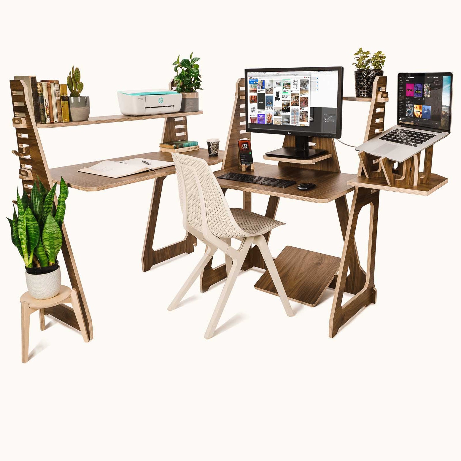 Creators L-shaped Corner Desk With Chair, Home Office Desk & Chair Combo