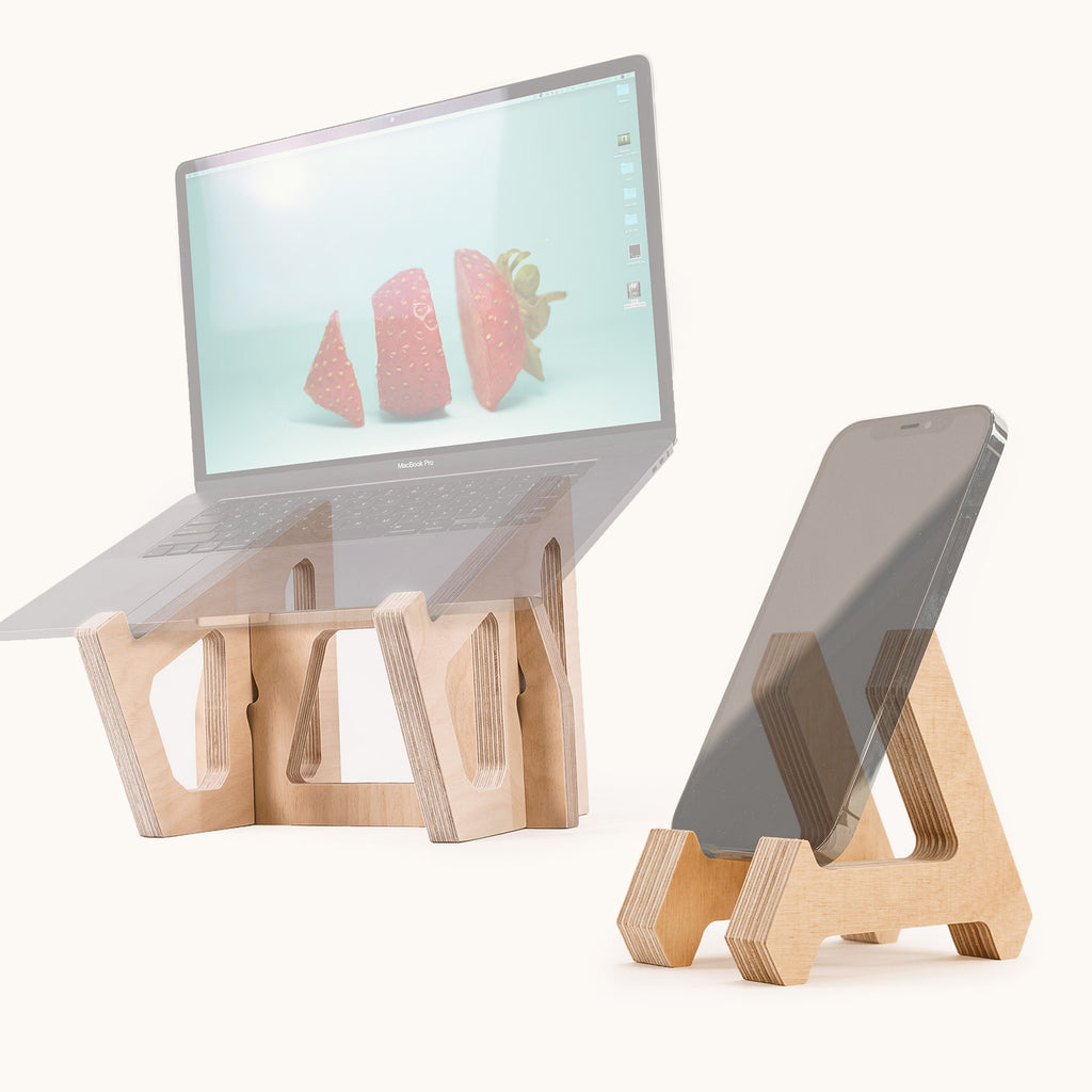 Birch Laptop Lifter & Phone Stand