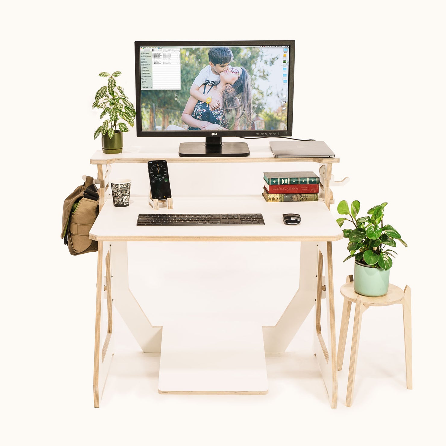 Sitting Desk With Footrest, Home Office Desk